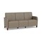 Lesro Siena Lounge Reception 3 Seat Tandem Seating No Center Arms, Walnut, MD Farro Upholstery SN3101 - alternate 1